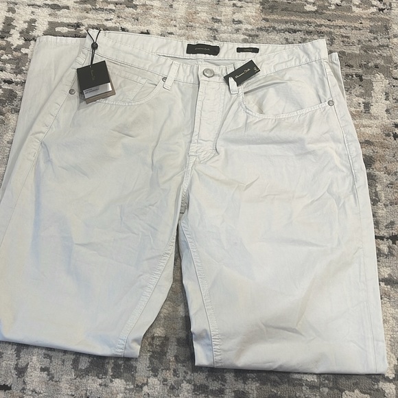 Massimo Dutti TAPERED FIT %100 Algodon Cotton TROUSERS Size 30 light gray - Picture 3 of 7